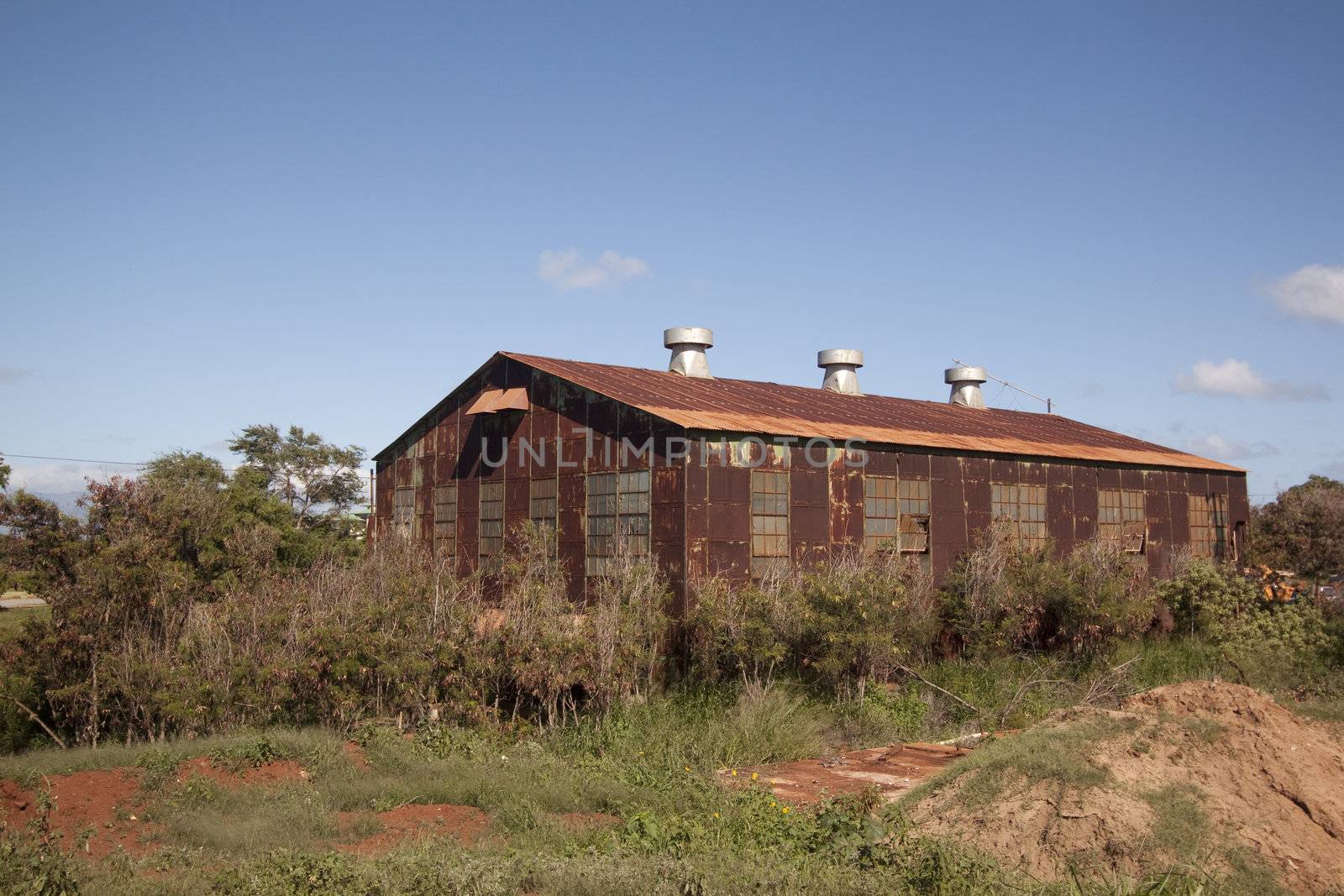Old rusty abadnoned barn