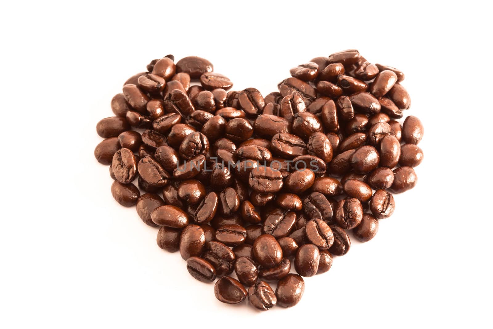 coffee beans on white background