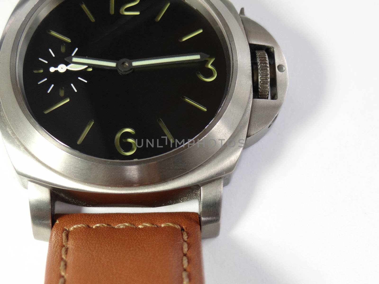 The Hague, the Netherlands � July 22, 2011: Exclusive Panerai men�s watch. Officine Panerai is a very expensive italian watch brand. The watches were worn by the italian army during World War II.