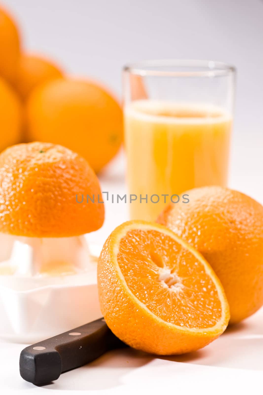 drink series: orange juice with fresh fruit