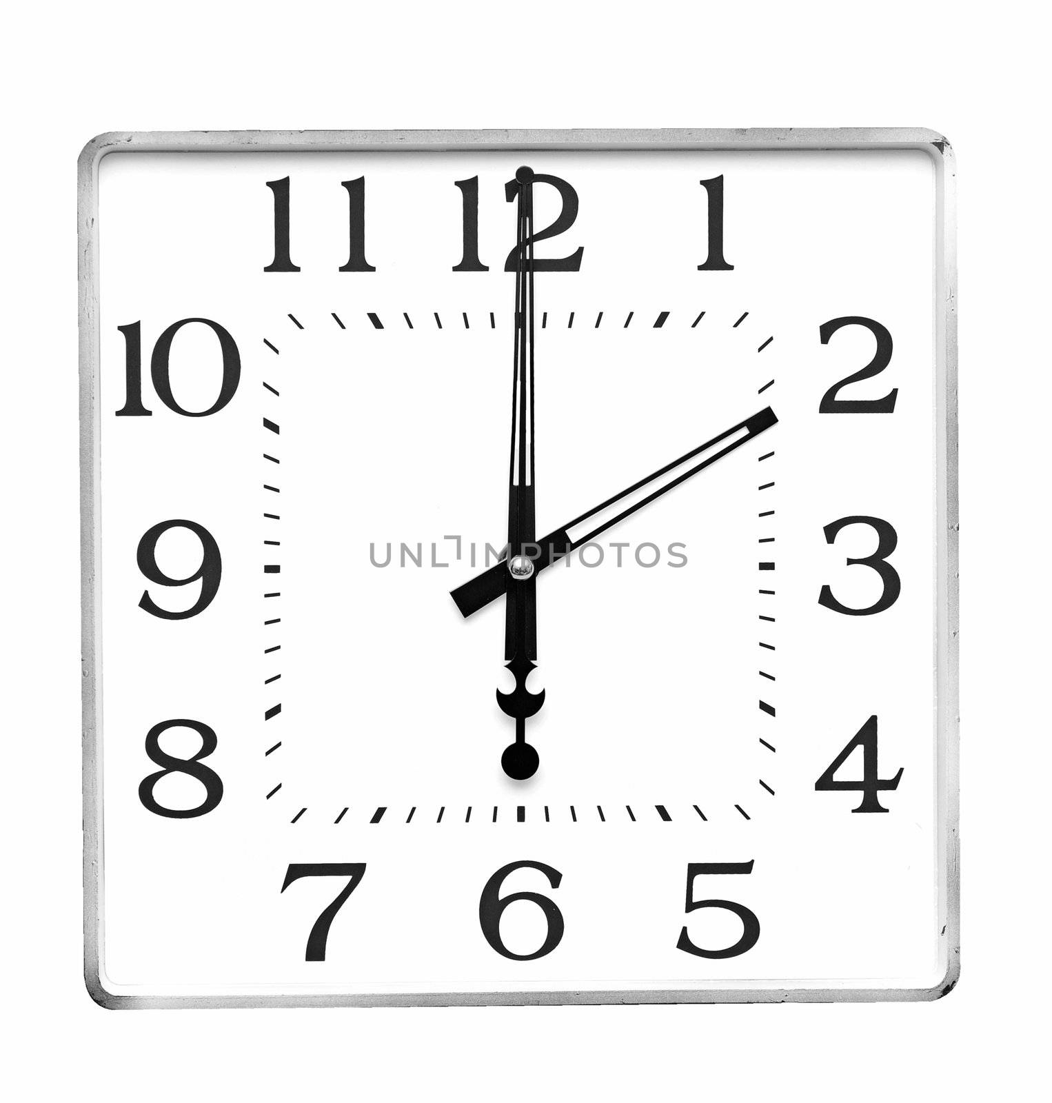 wall clock on white