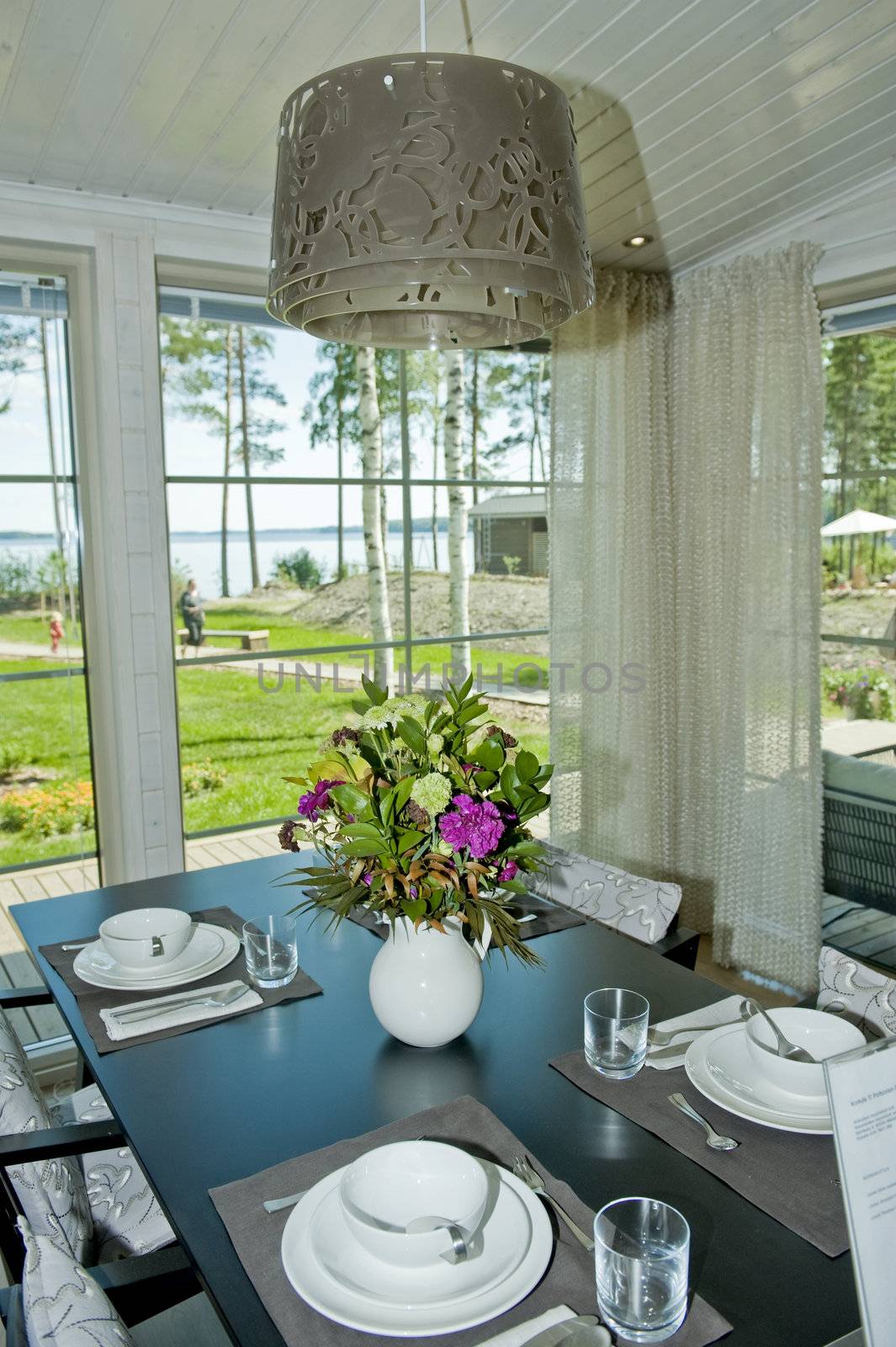 Table layout in summer cottage, taken in Finland