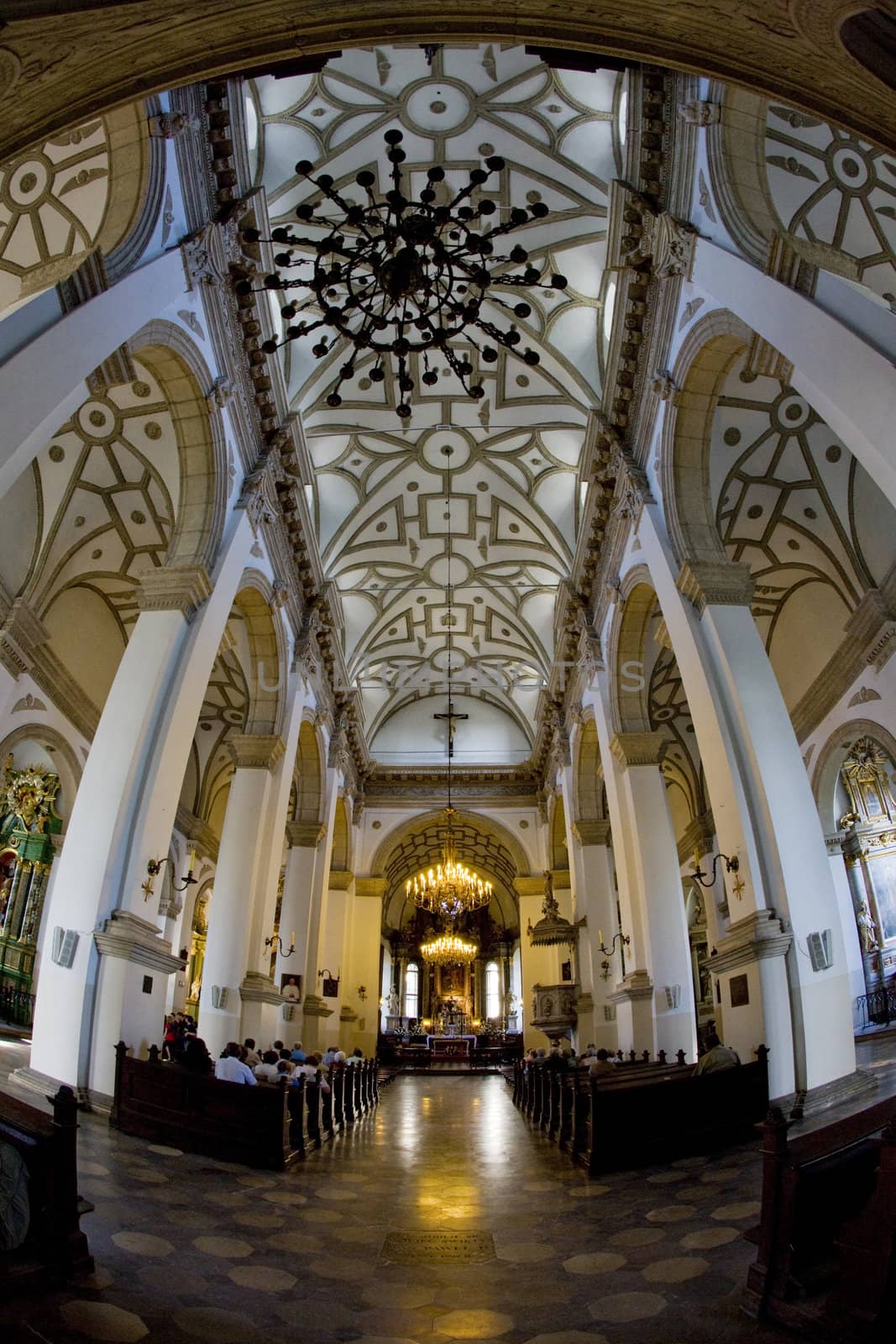 cathedral''s interior, Zamosc, Poland