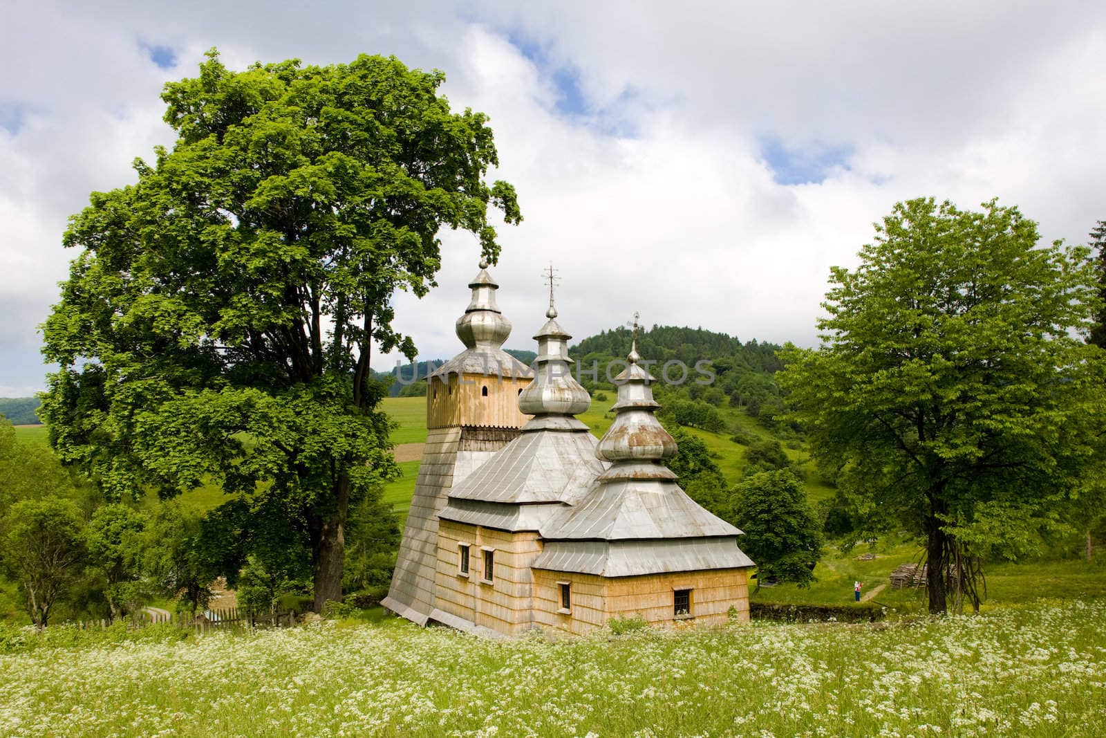 wooden church, Dubne, Poland