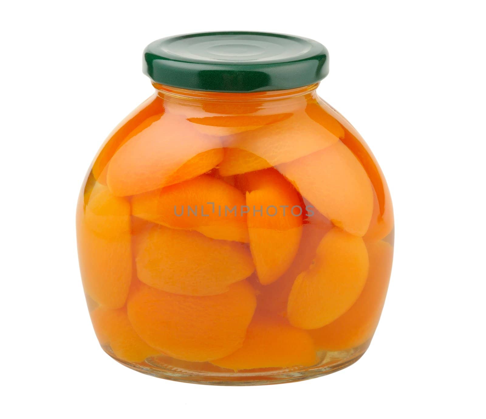 compote of apricots in a glass jar