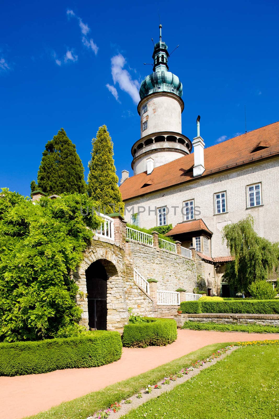 Castle of Nove Mesto nad Metuji with garden, Czech Republic