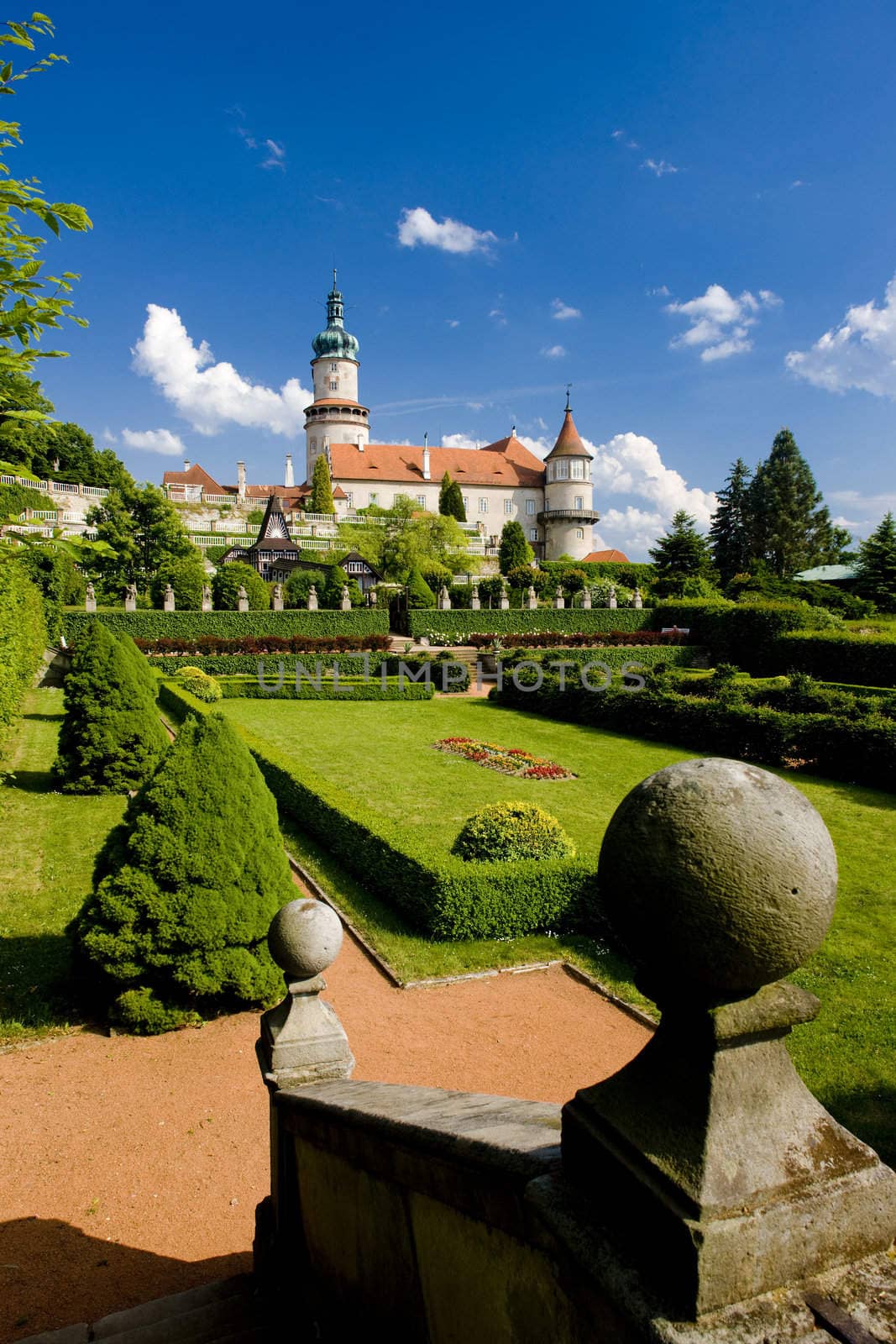Castle of Nove Mesto nad Metuji with garden, Czech Republic