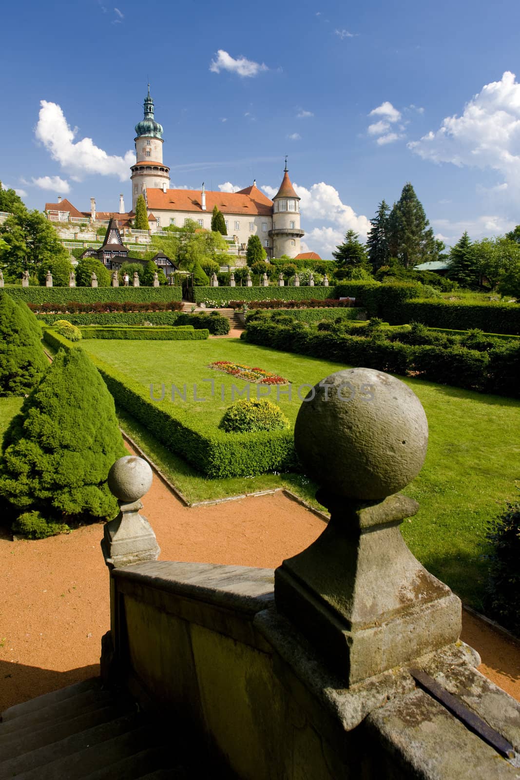 Castle of Nove Mesto nad Metuji with garden, Czech Republic