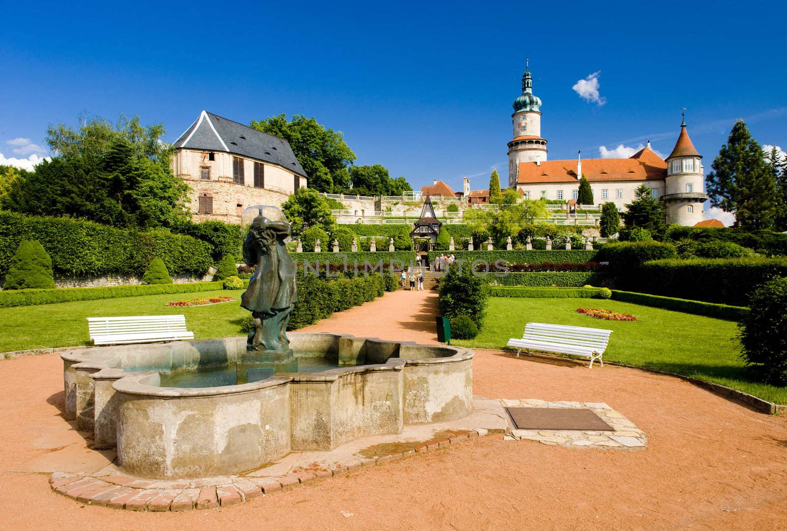 Castle of Nove Mesto nad Metuji with garden, Czech Republic