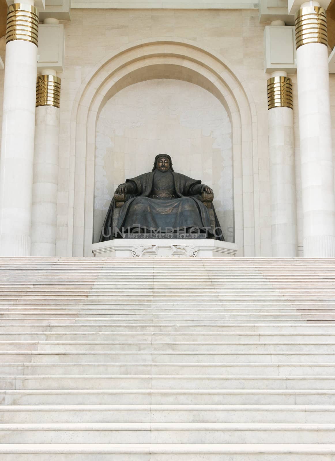 Ulan Bator , Mongolia: statue of Genghis Khan