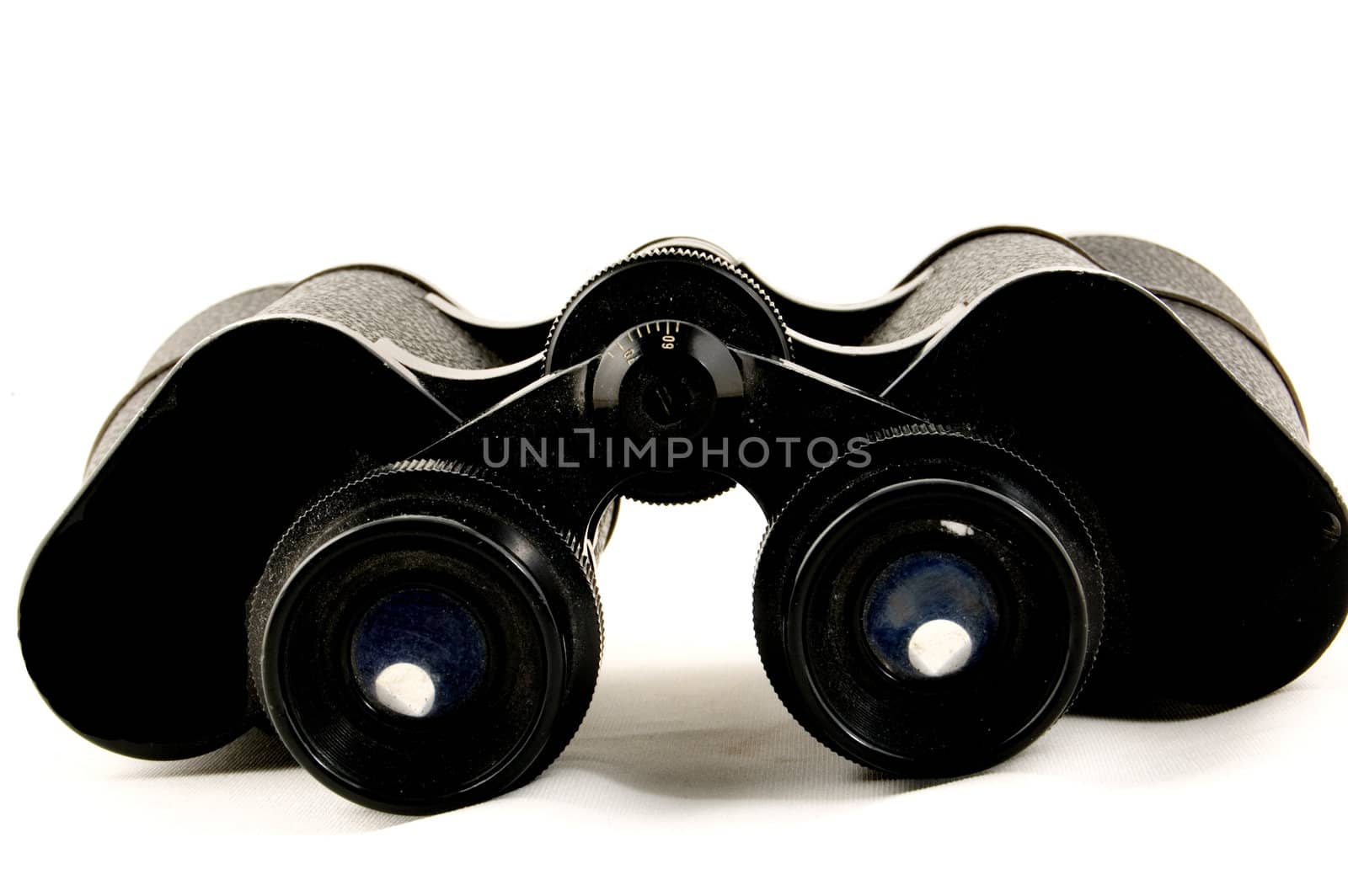 binoculars on white by ladyminnie