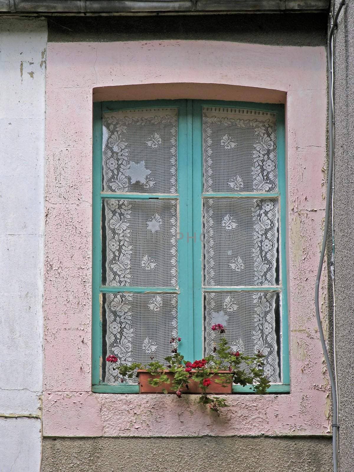 Green window in Dol-de-Bretagne, Brittany by Natureandmore