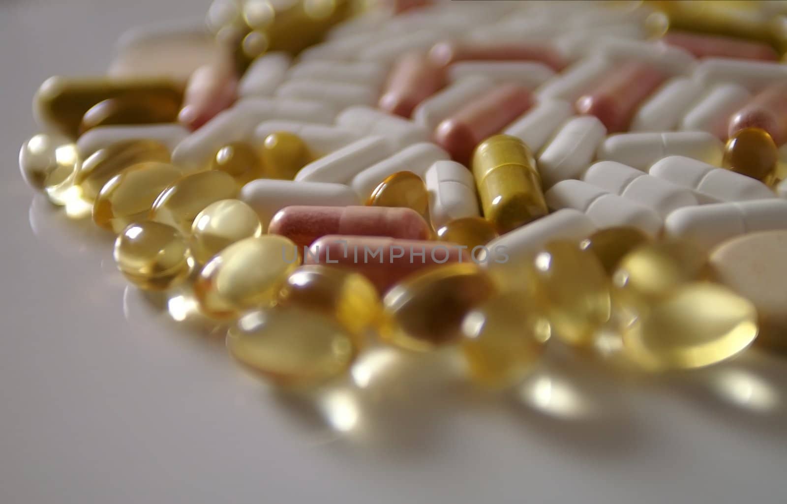 pills and vitamins background