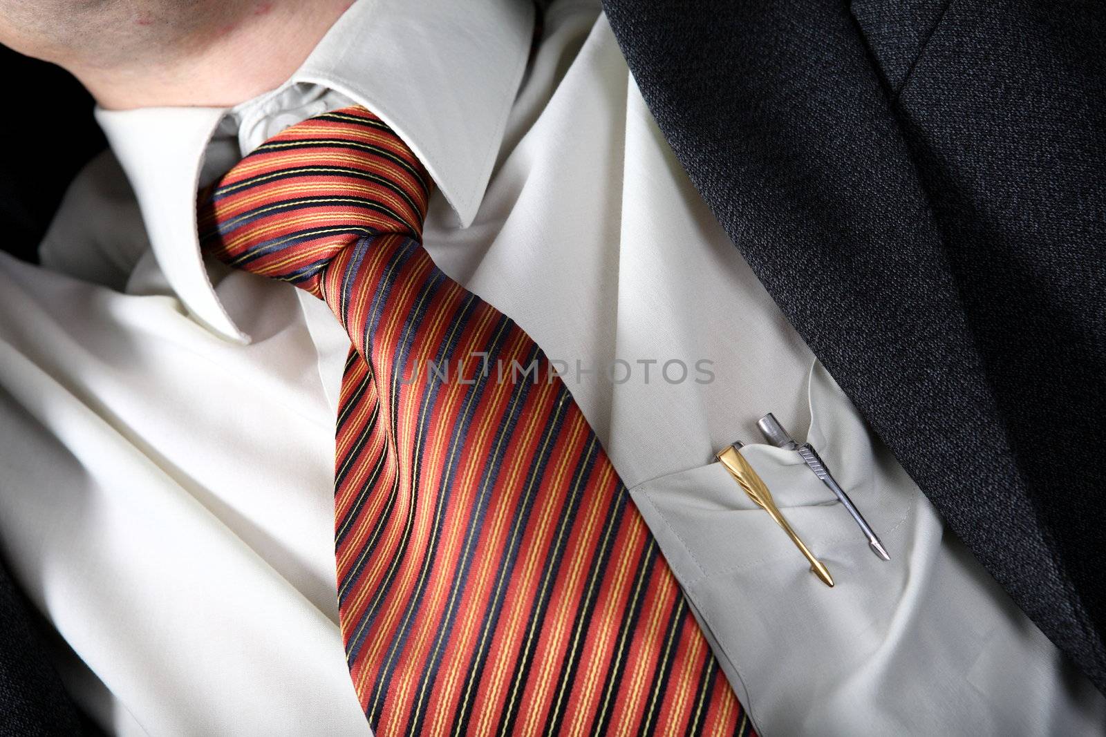 man in suit with a beautiful necktie