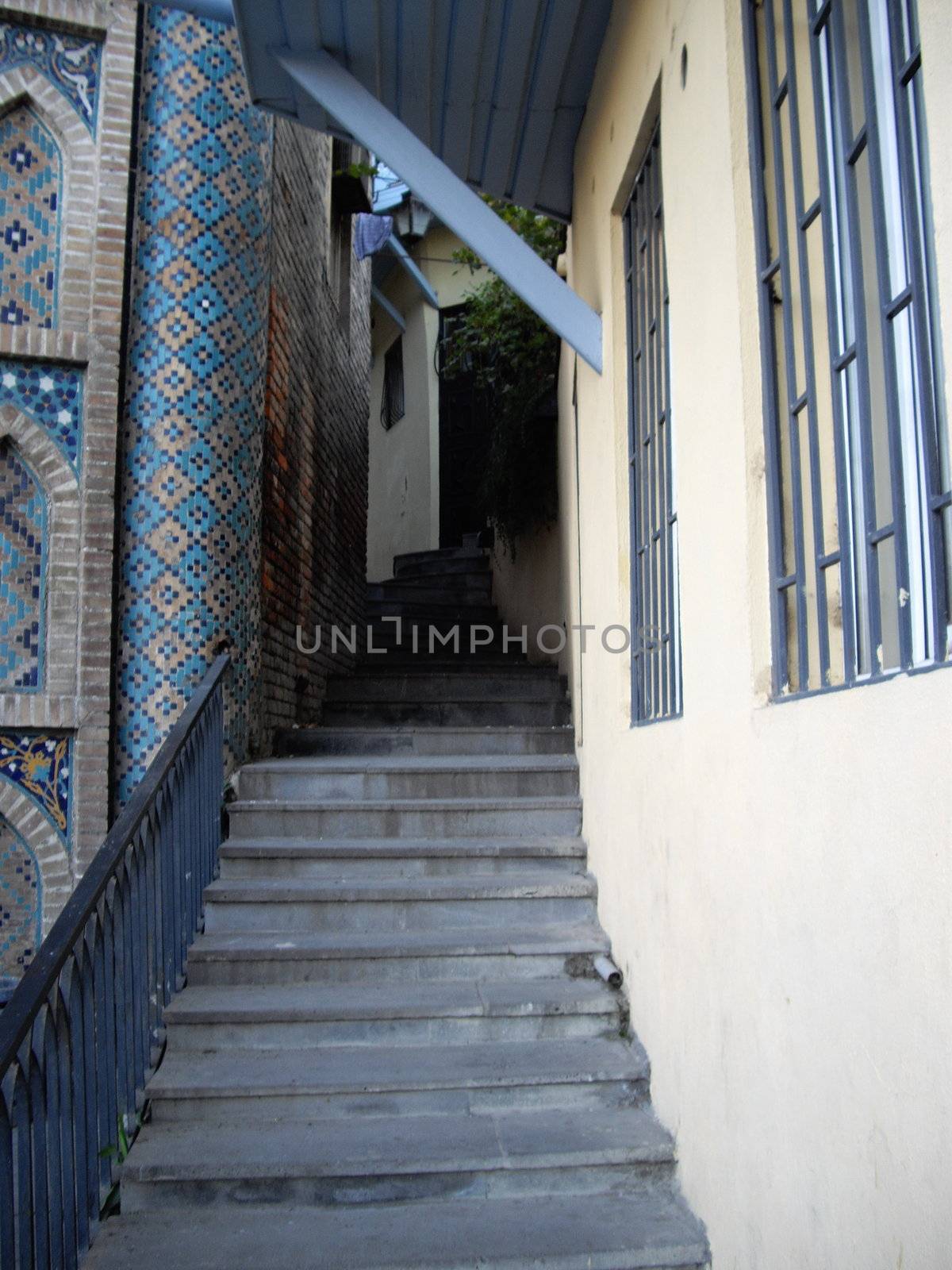 Stairs in the old town of Tbilisi