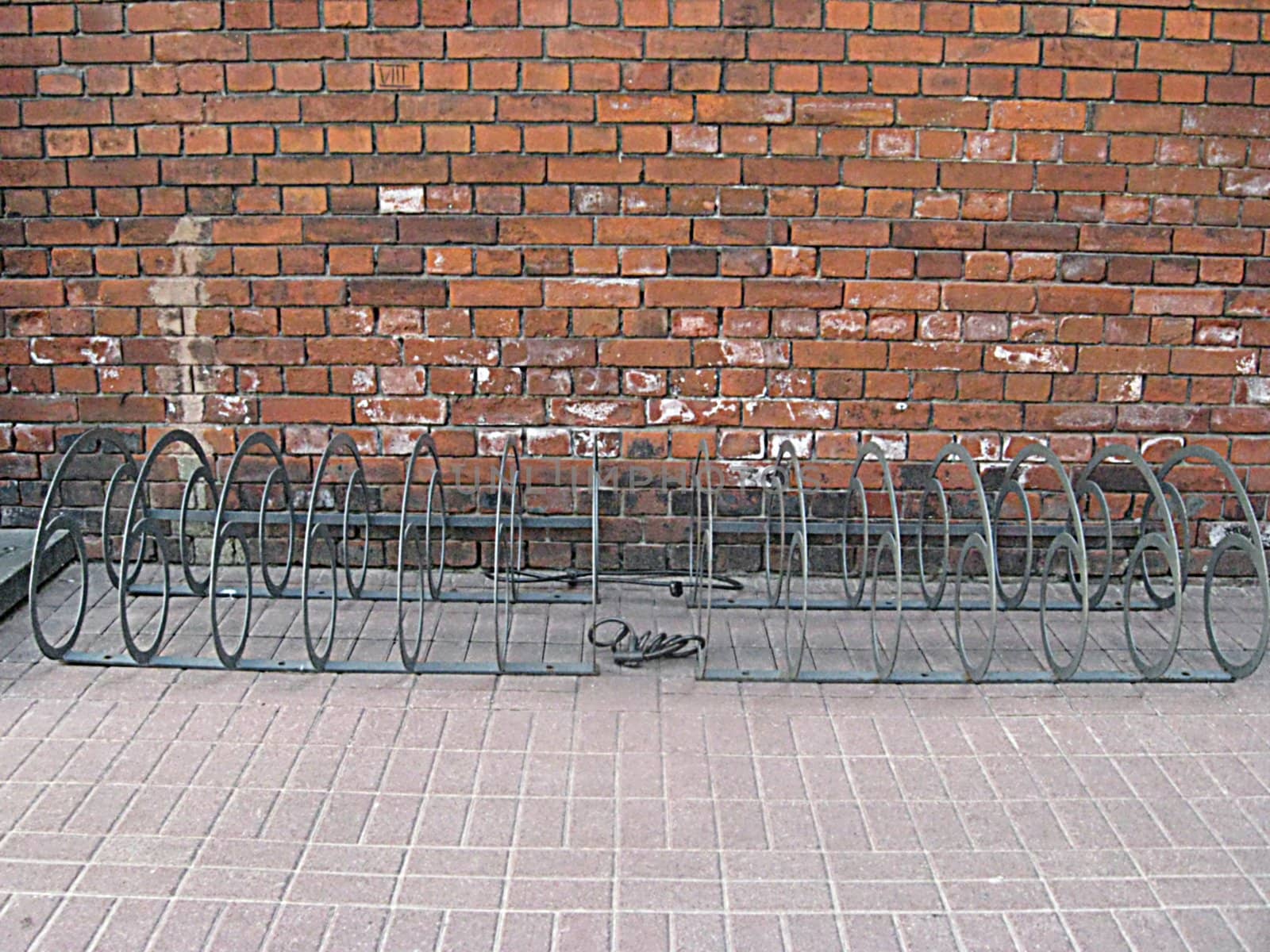 Bicycle parking space in Old Riga in Latvia
