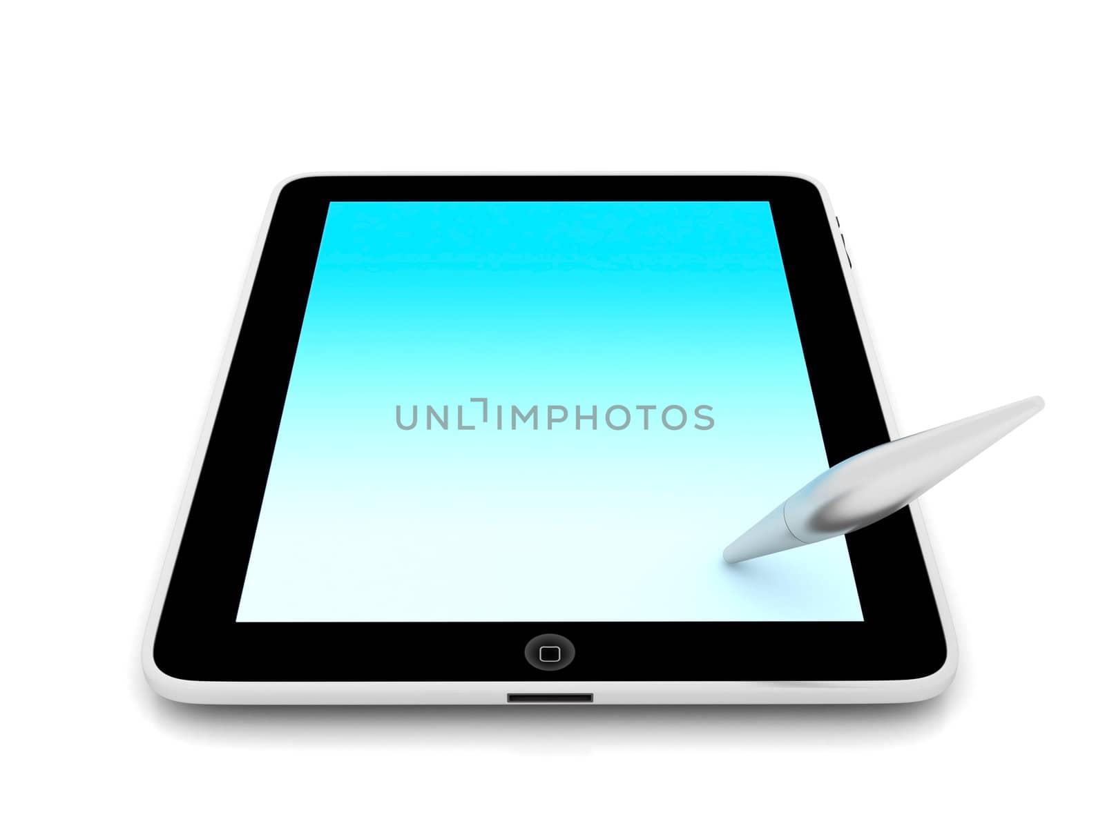 Image of computer technology on a white background isolated