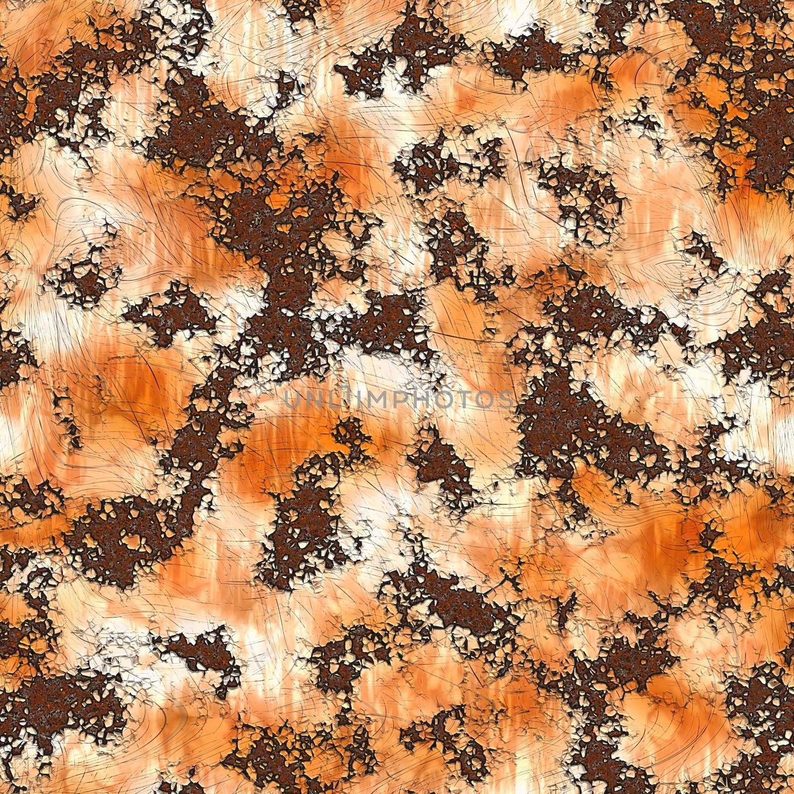 Rust Pattern Seamless Background on Metal Texture