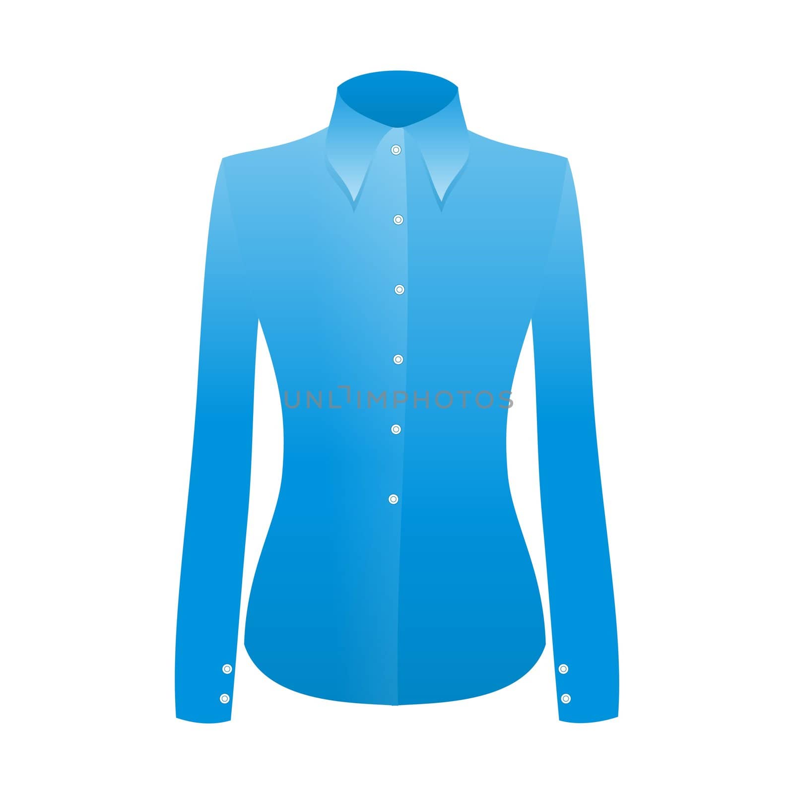 Illustration of woman shirt blank