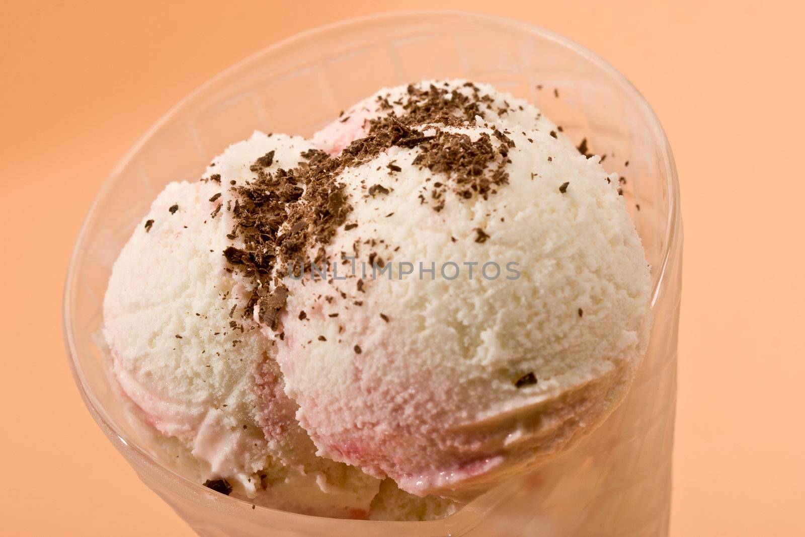 sweet series: ice cream over yellow background