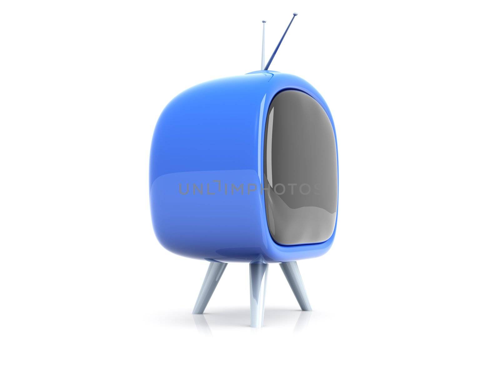 3D Illustration. 
Kitsch Retro TV...