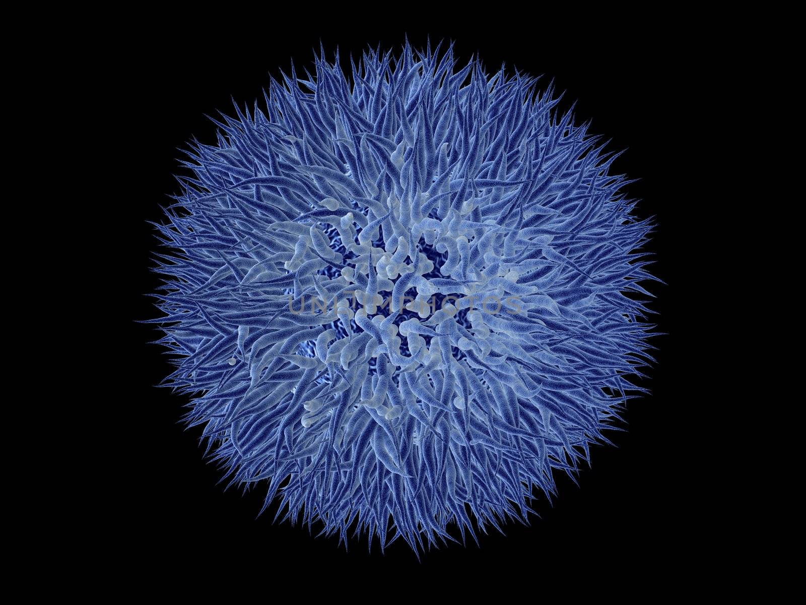 High resolution 3D illustration of a Virus.
