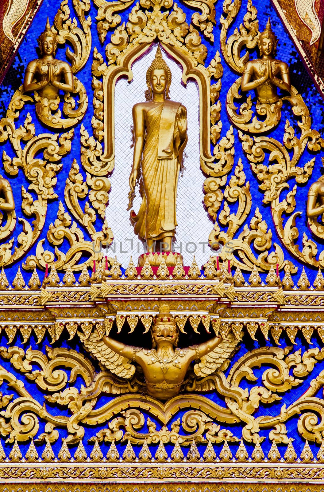 Buddha statues in the temple sanctuary. by Na8011seeiN