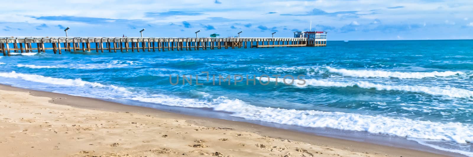 The bridge stretches out to sea in Thailand. by Na8011seeiN