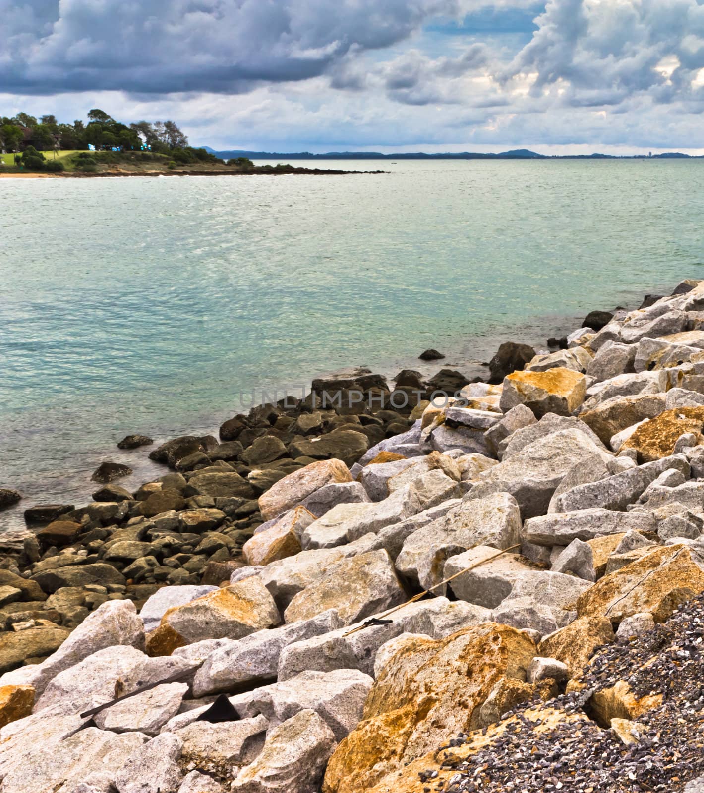 Sea in the daytime in Thailand.