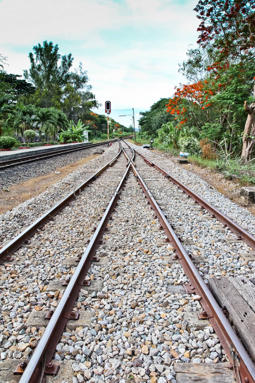 Railroad in Thailand.