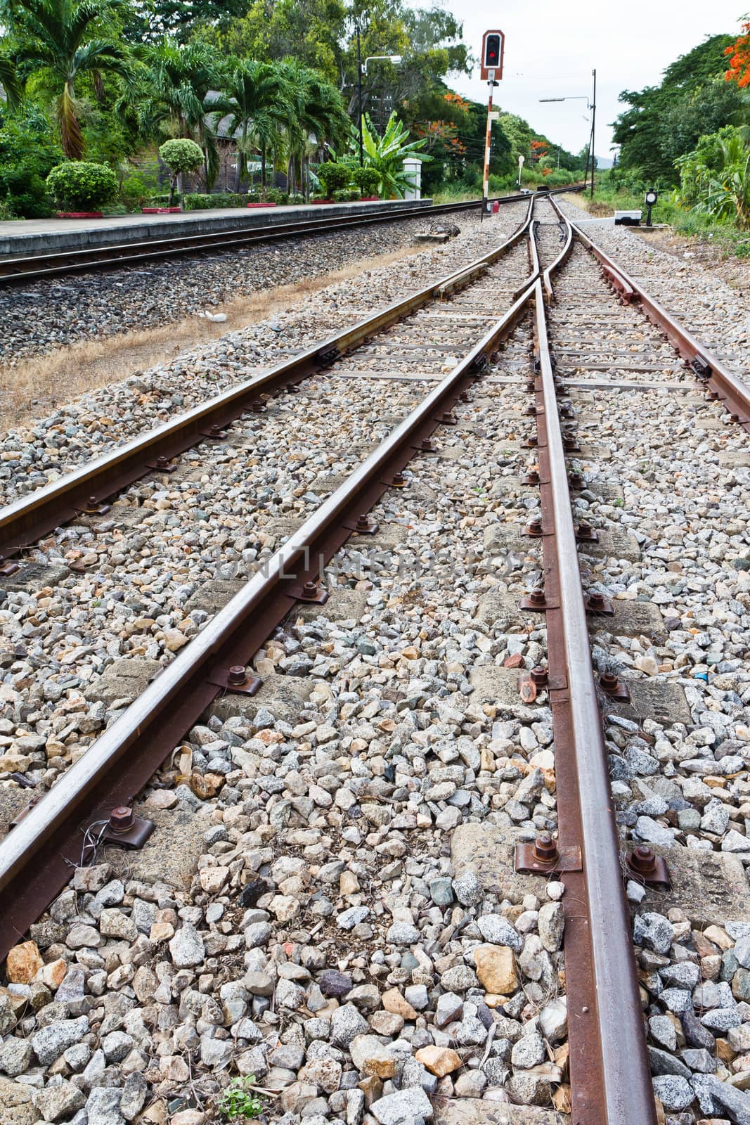 Railroad in Thailand.