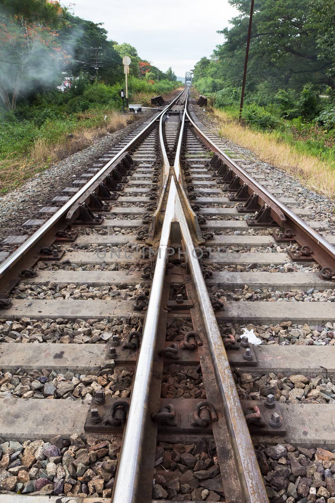 Railroad in Thailand.