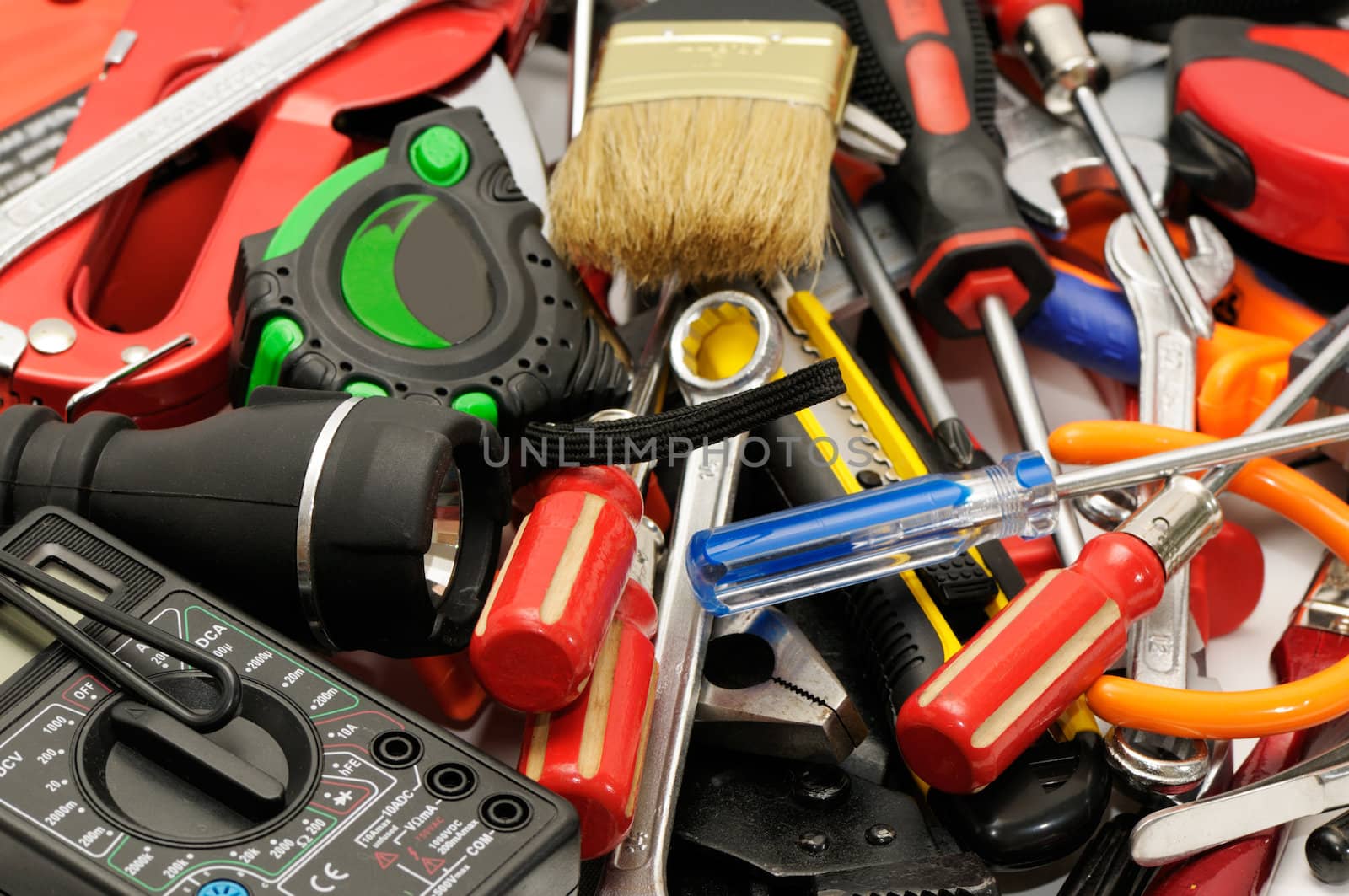 tools on a white background