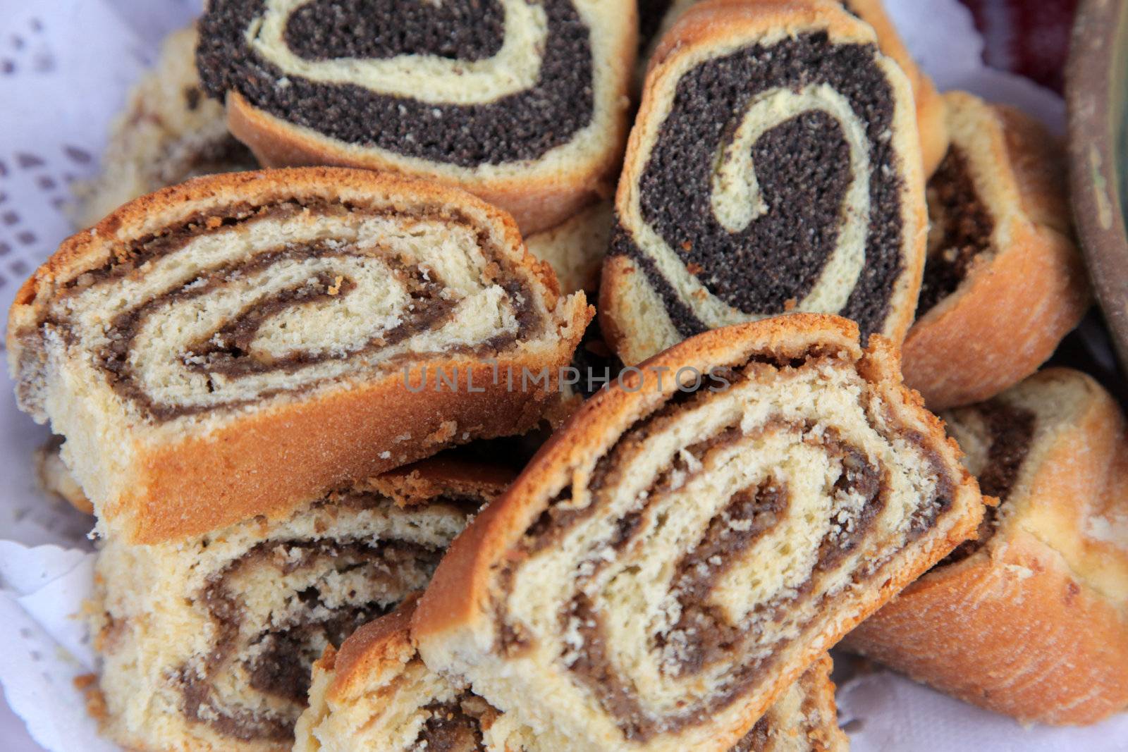 Poppy seed and walnut rolls