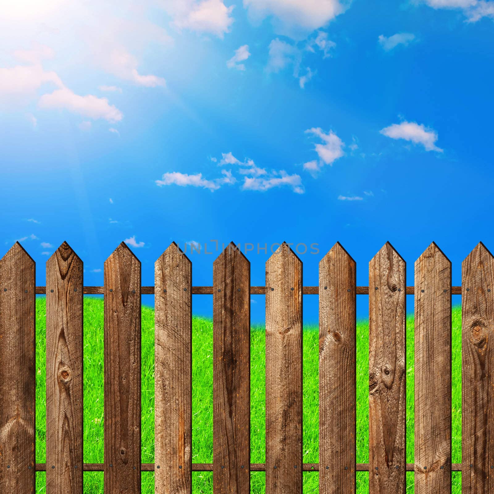 wooden fence by SNR