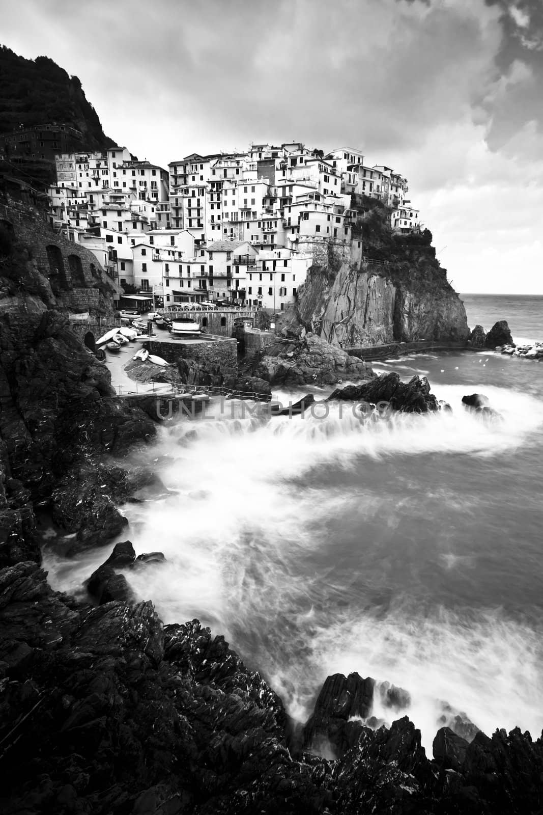 Manarola fisherman village in Cinque Terre, Italy  by kasto