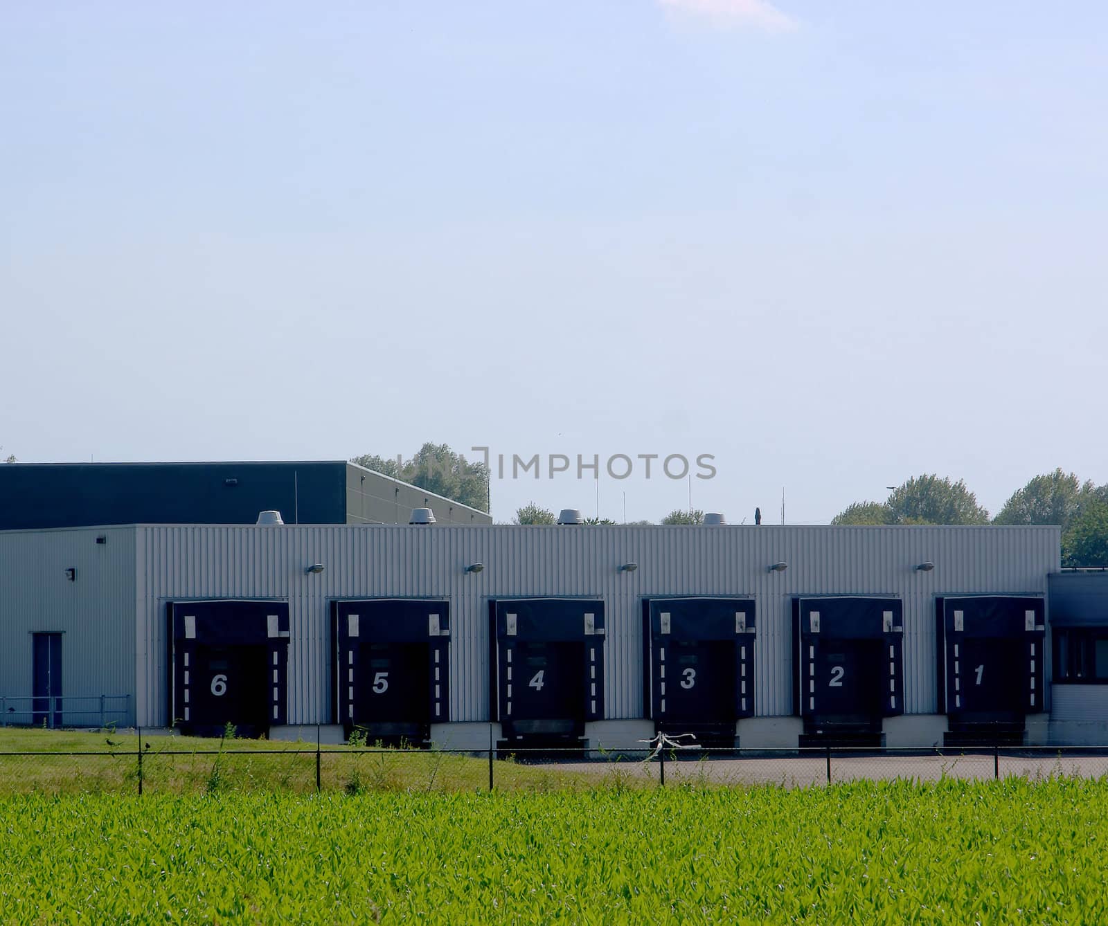 Numbered agricultural loading docks with space for your text