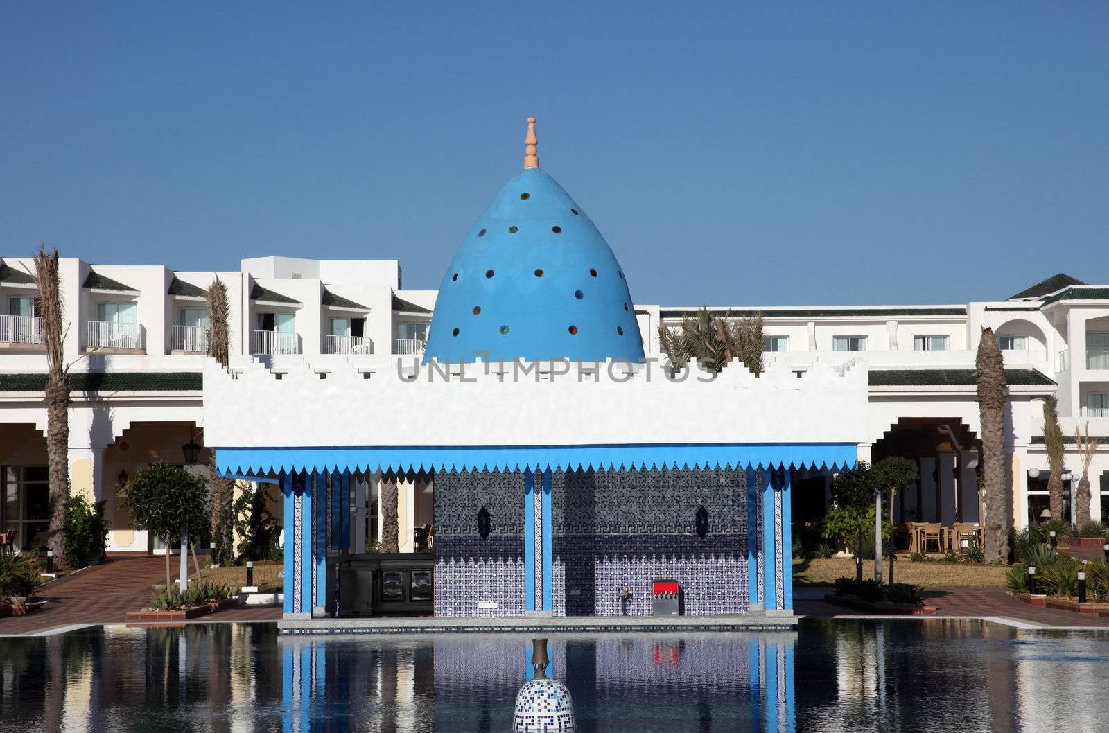 Hotel swimming pool in Hammamet, Tunisia