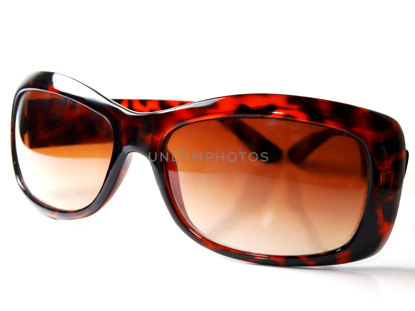 Brown female sunglasses, isolated towards white