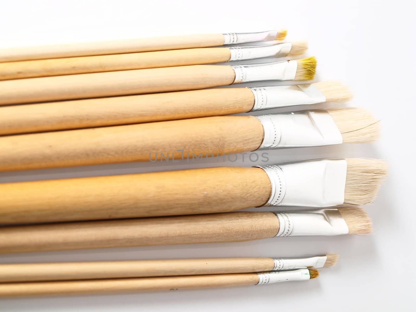 Painting pencils isolated towards white background