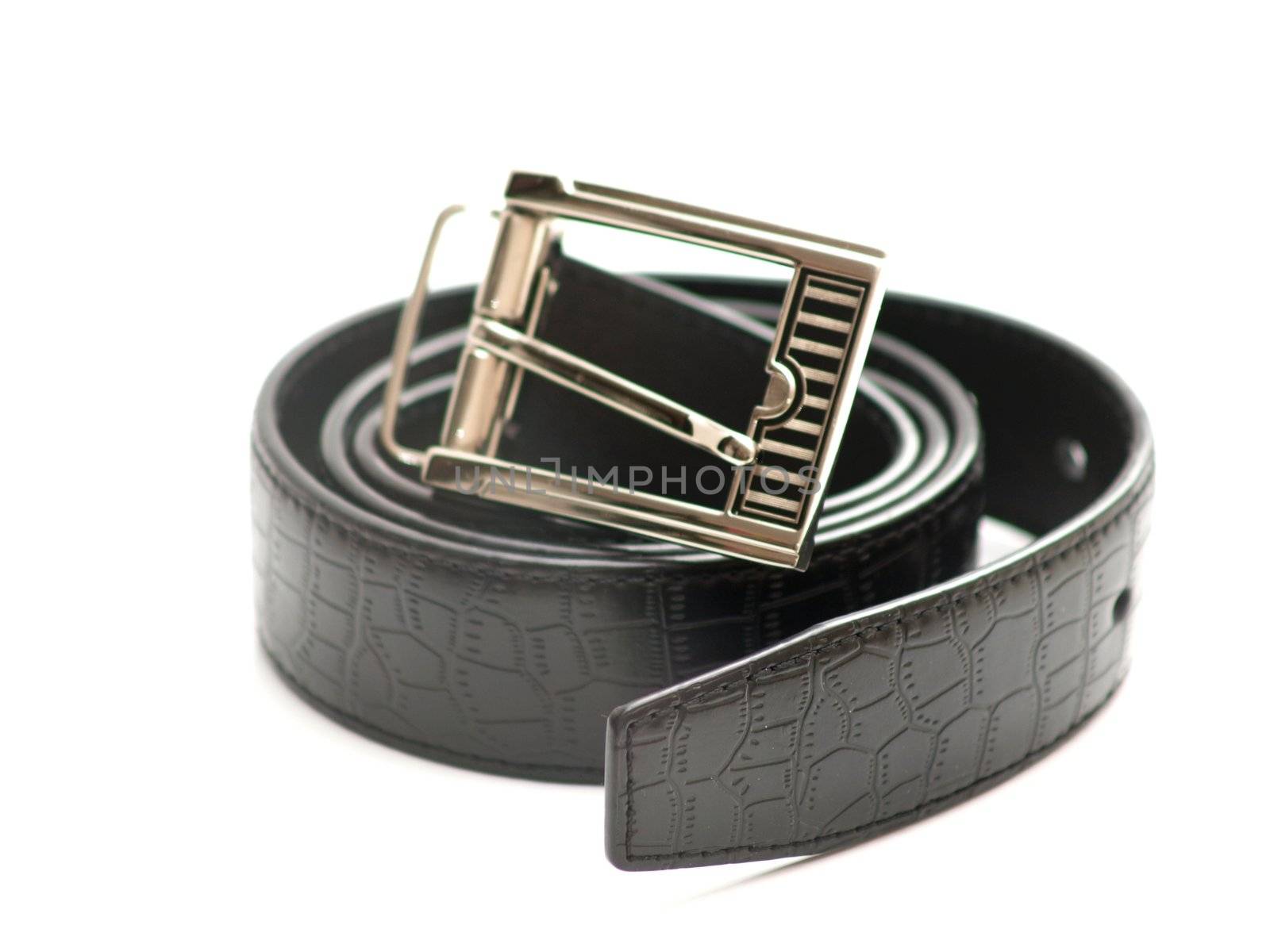Black leather belt  by Arvebettum
