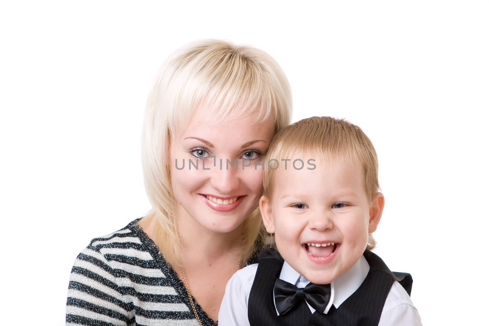 laughing mother and son by vsurkov