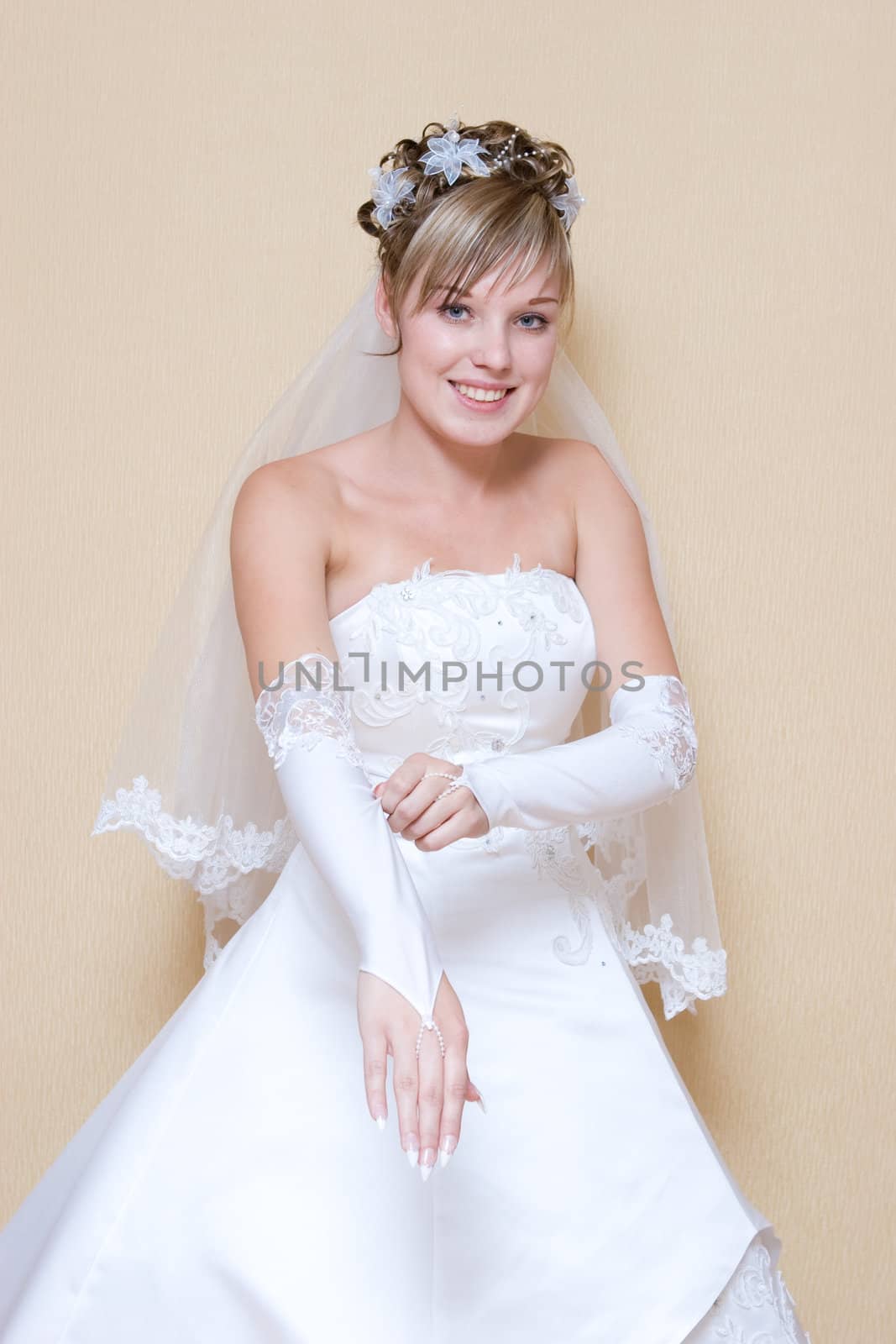 bride puts on a glove by vsurkov