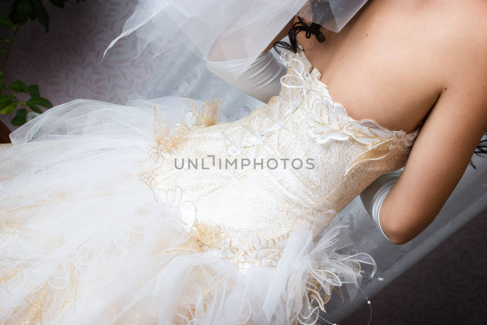 a backside of a dress of a bride by vsurkov