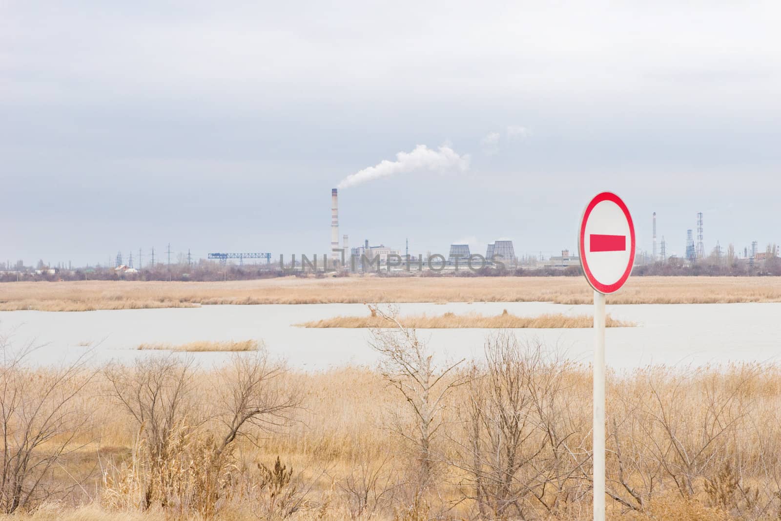 a view to a factory pollute an environment by vsurkov