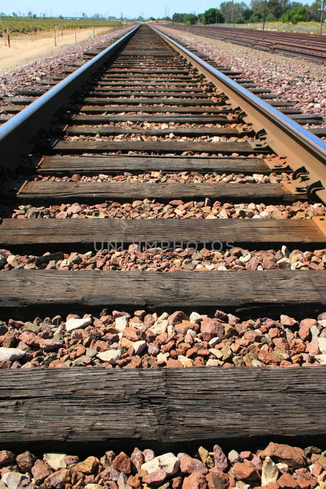 Close up of the infinite railroad.
