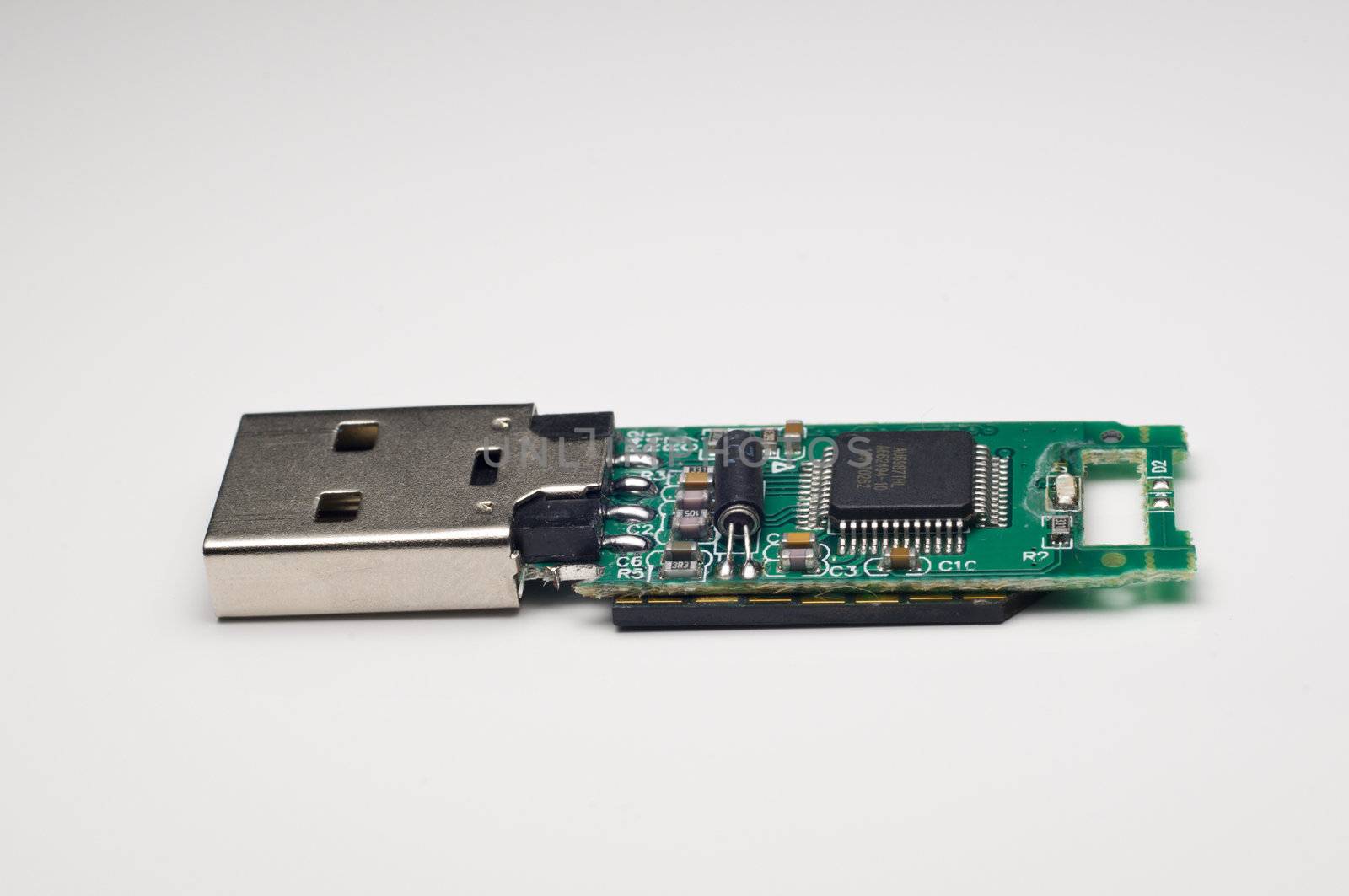 Electronic parts of a USB memory stick