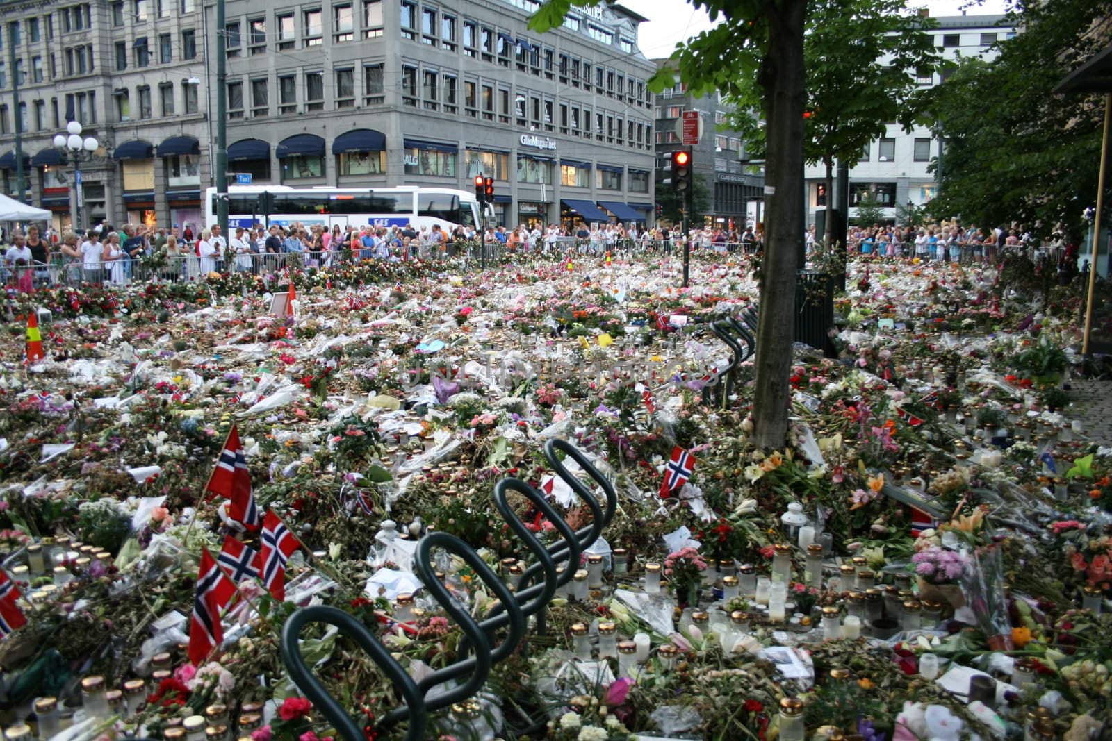 Blomsterhav Oslo etter terrorangepet. by Eirik2301