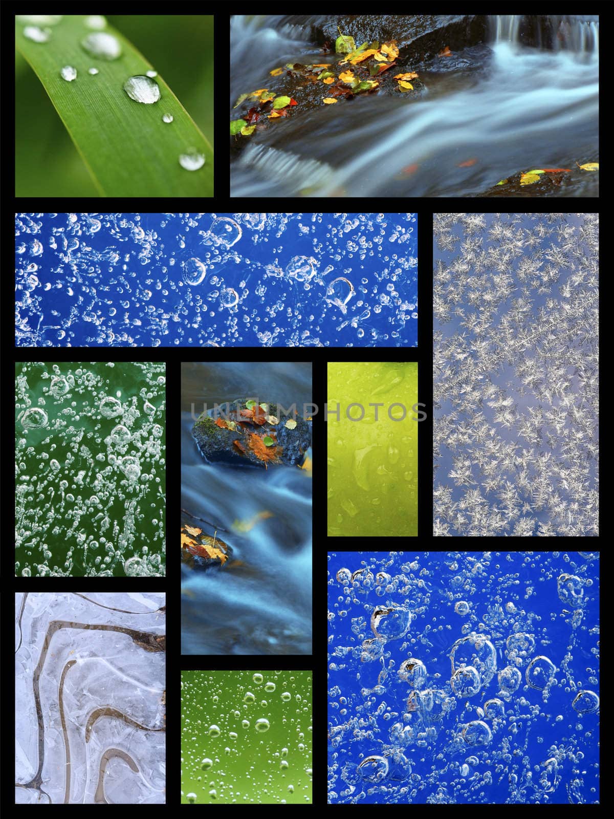 Collage. Various water.