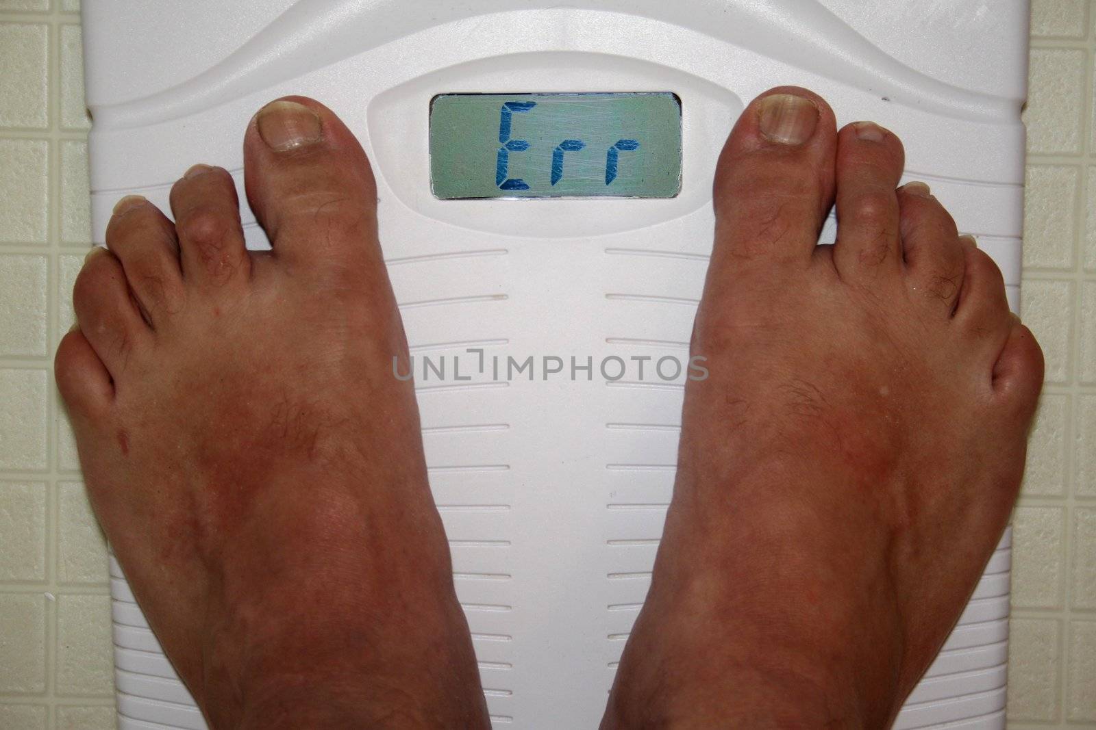 People weight scale indicating an error instead of weght